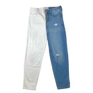 Abercrombie Kids Two-Tone Blue and White Jeans Size 9/10